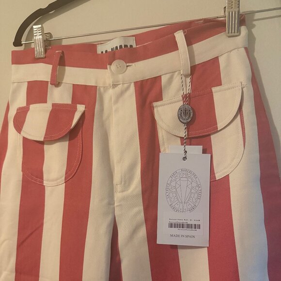 La Veste Parasol Cotton Pants - Red/White - Picture 1 of 7